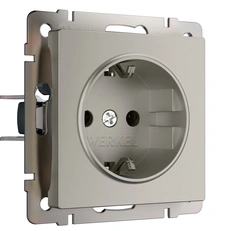 Изображение Розетка с заземлением (дымчатый матовый) W1271004