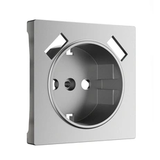 Изображение Накладка для розетки USB (серебряный матовый) W1179565